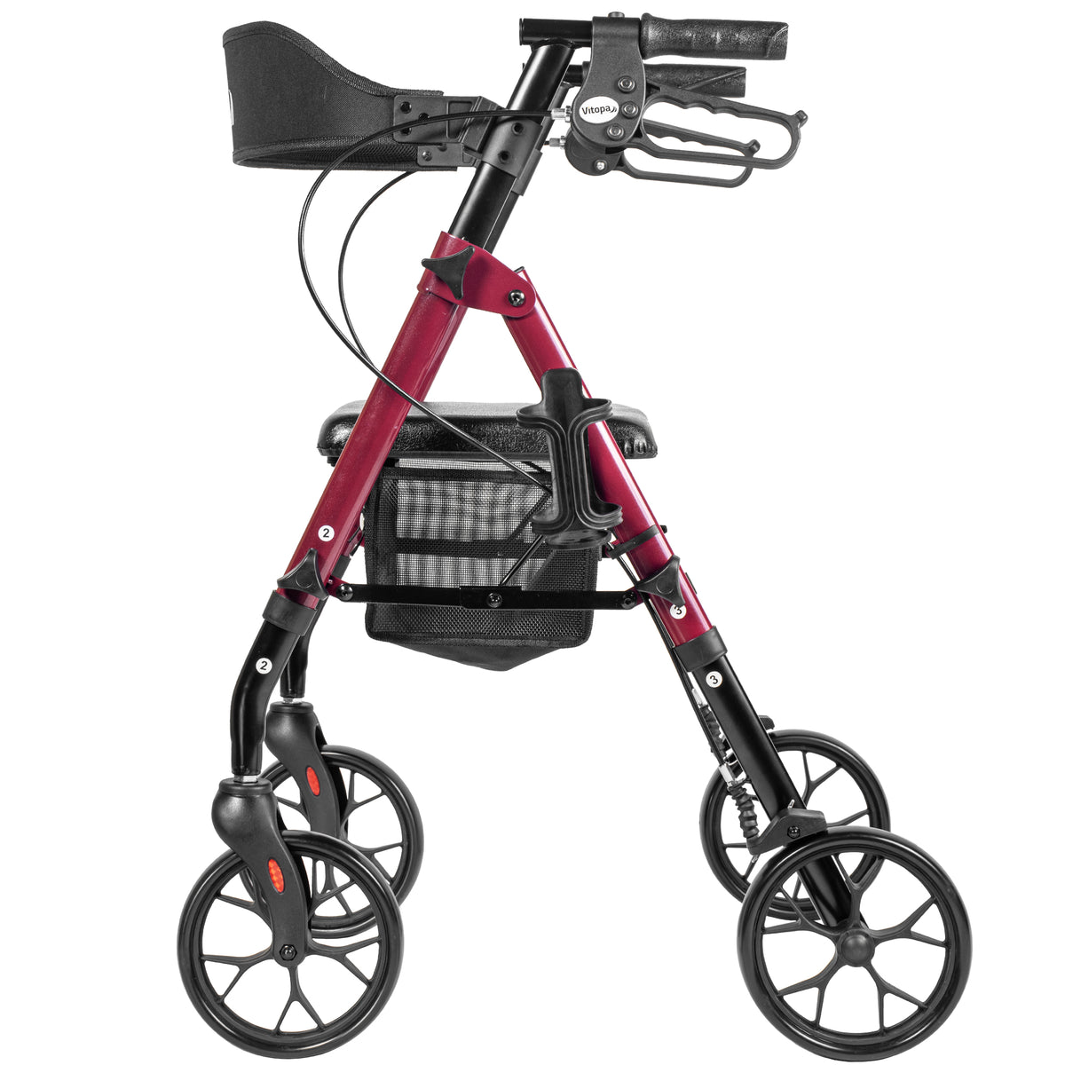 Vitopa W20S Steel Rollator Walker with Seat