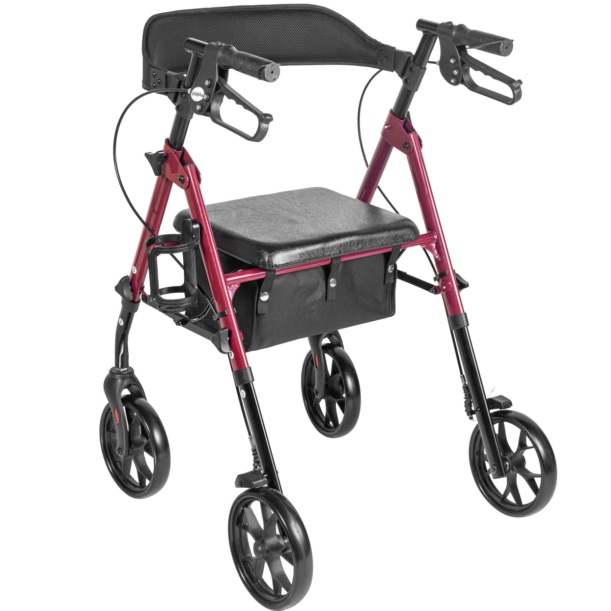 Vitopa W20S Steel Rollator Walker with Seat