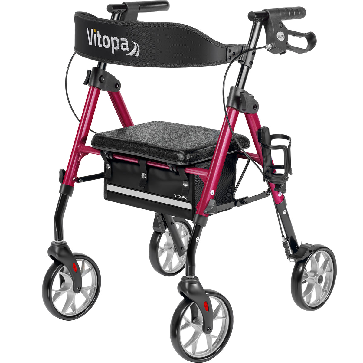Vitopa W20A Lightweight Rollator Walker with Seat