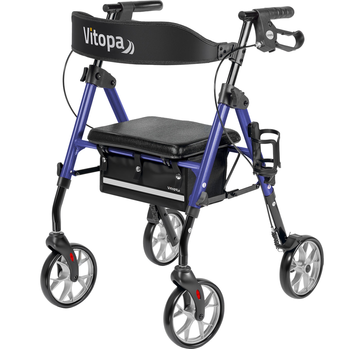 Vitopa W20A Lightweight Rollator Walker with Seat