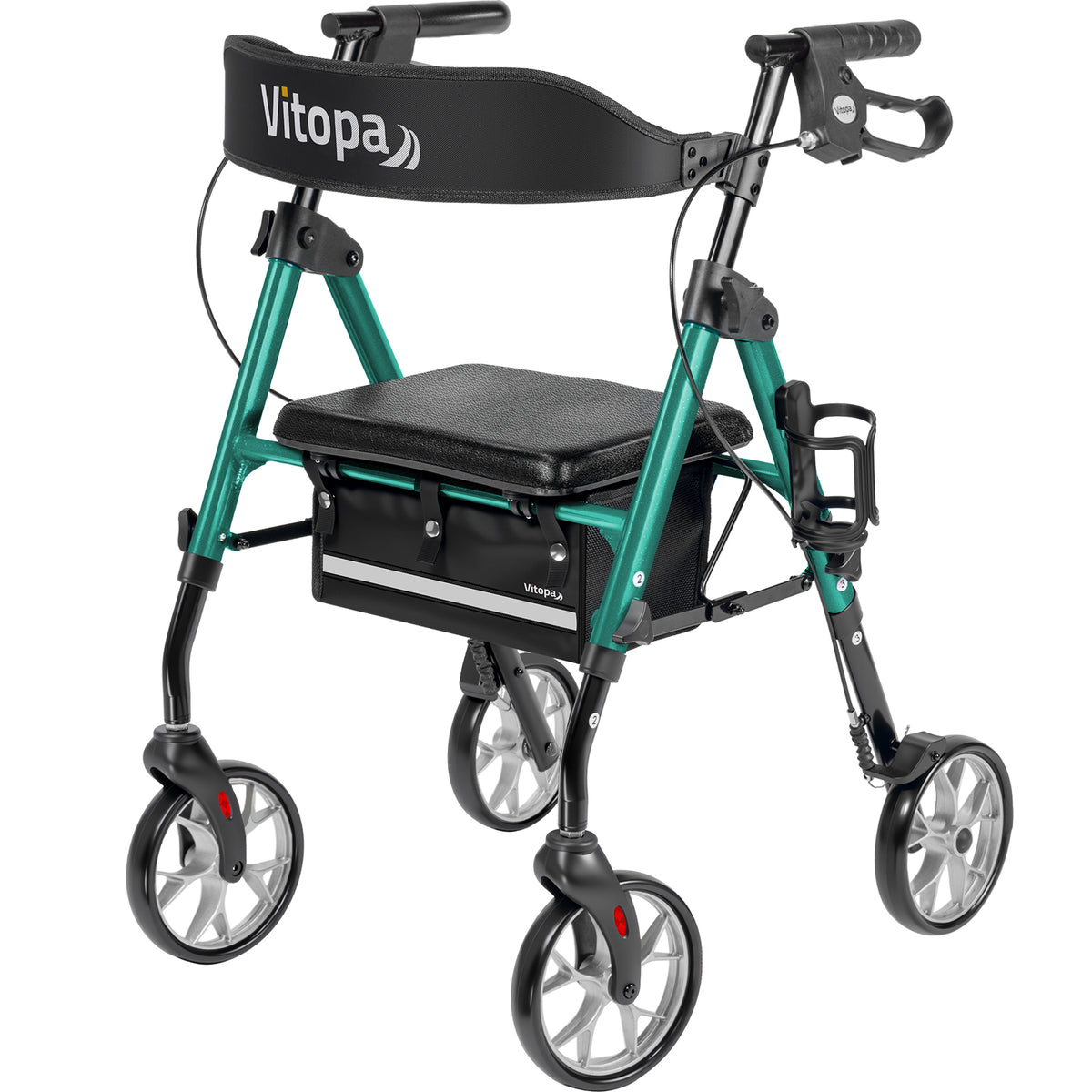 Vitopa W20A Lightweight Rollator Walker with Seat