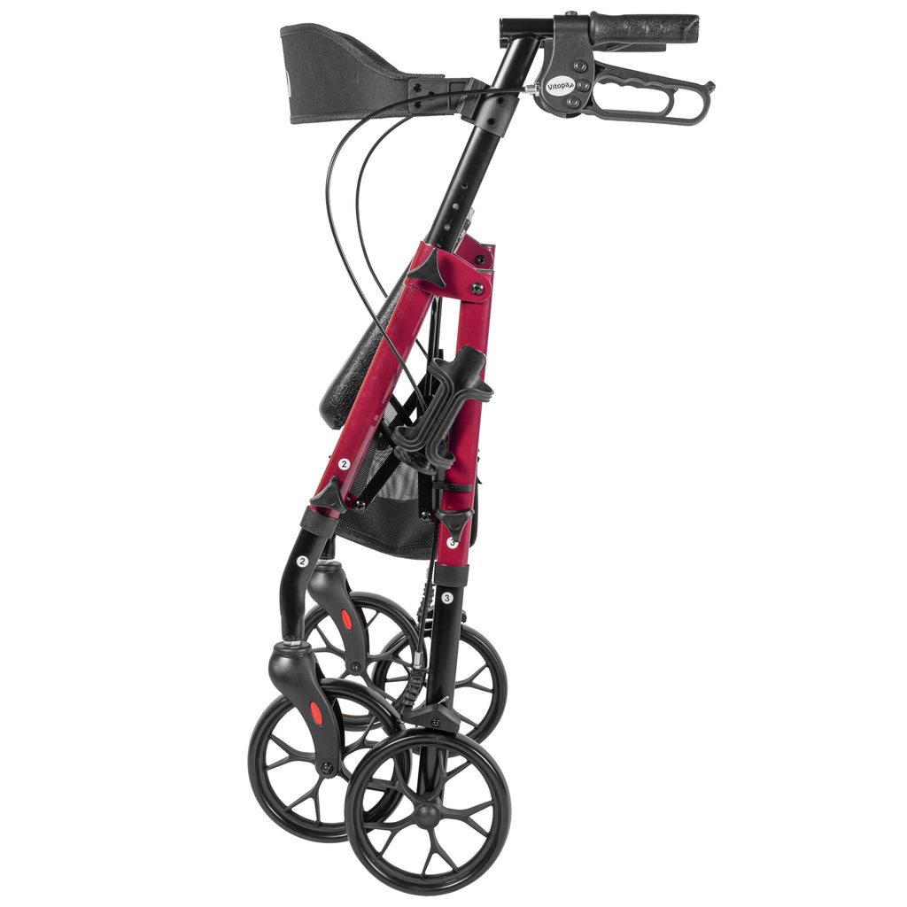 Vitopa W20S rollator walker folded for storage and transport